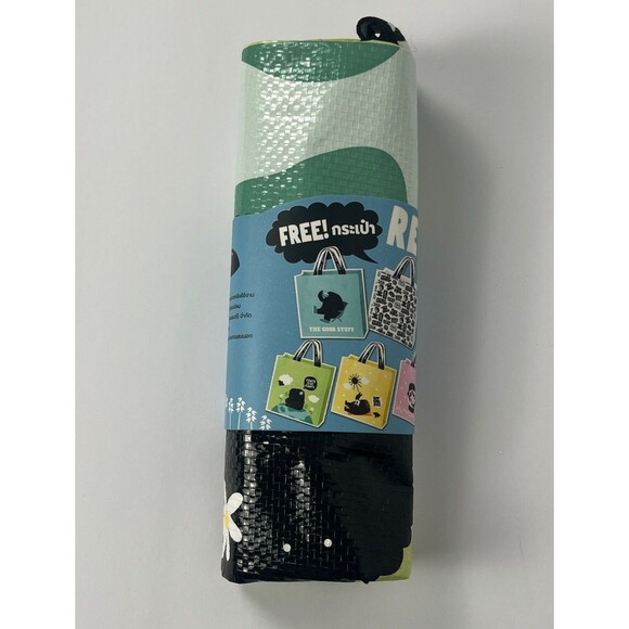 Shopping Tote Lot 2 Reusable Market Shopper Bags Dual Strap Carryall Oatly 14x12 - Picture 7 of 7